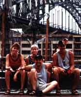 Selbstauslöserbild an der Harbour Bridge in Sydney